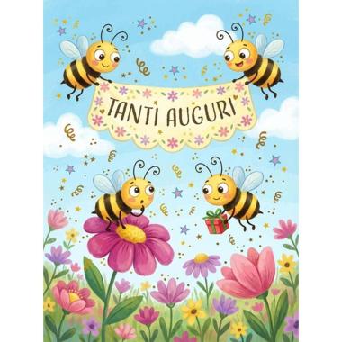 Biglietto auguri 2 soggetti tanti auguri