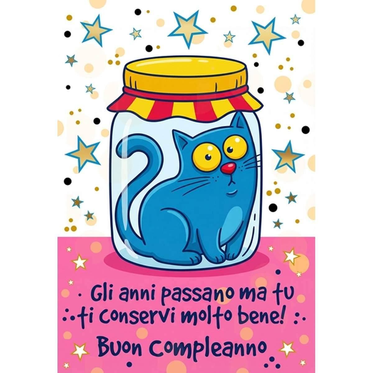 Biglietto auguri buon compleanno 2 soggetti