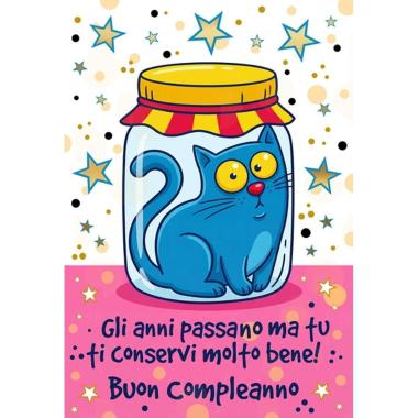Biglietto auguri buon compleanno 2 soggetti