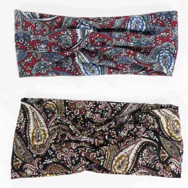 Fascia per capelli donna fantasia paisley