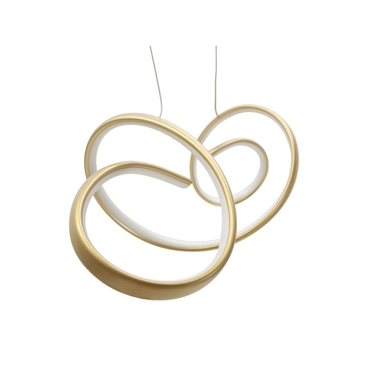 Lampadario led uter oro cm 80x20x120 (luce con 3 temperature di colore)