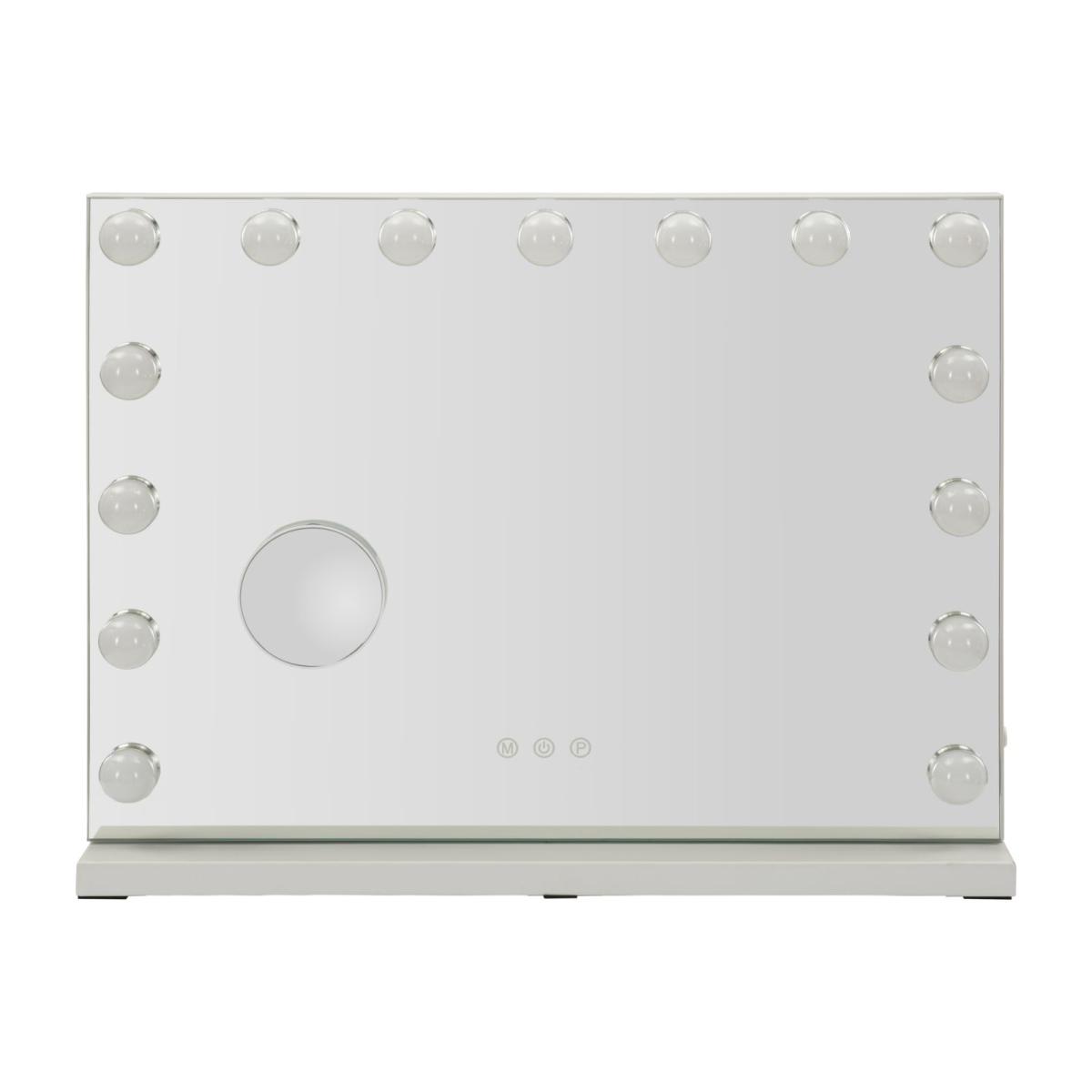 Specchio da tavolo hollywood cm 55x14x43 (spec.rot. cm Ø 9) (3tonalita' di luce)