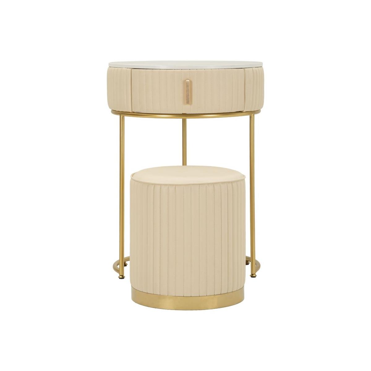 Comodino/toletta c/puff pok cm Ø 52x70 - Ø 36x39