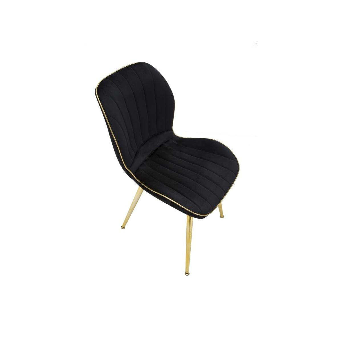 Sedia paris space nera /gold set 2 pz cm 46x58x77