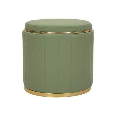 Puff c/contenitore london verde cm Ø 46,5x44
