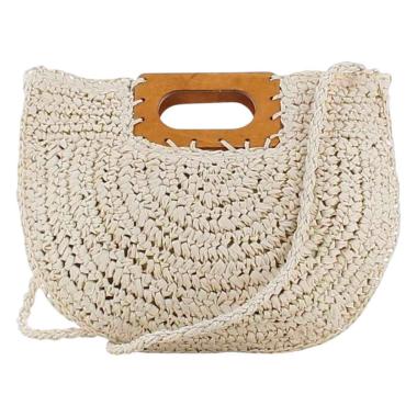 Borsa in paglia a mezzaluna donna Marina Galanti