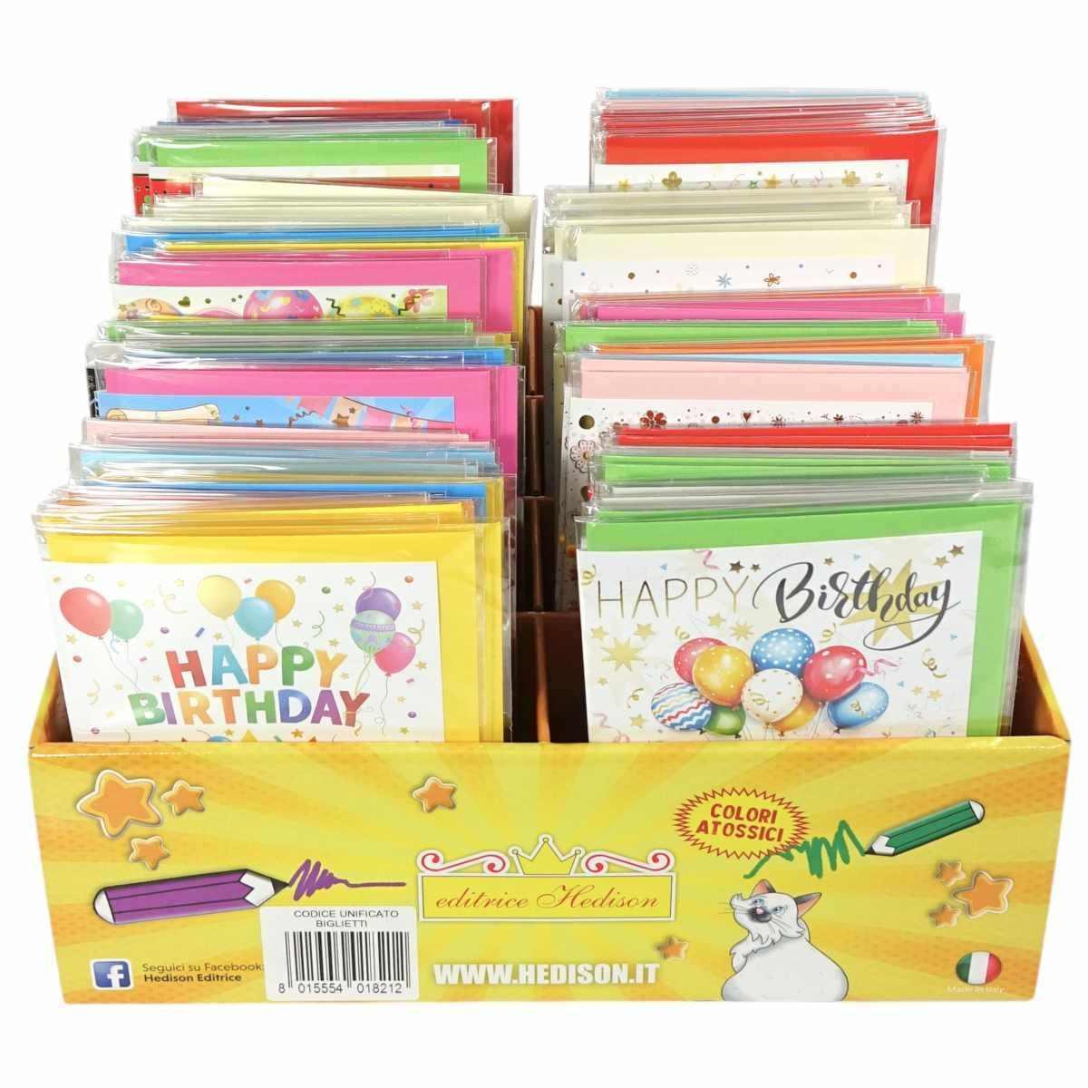 Biglietto auguri cofanetto kit da 96 pezzi assortiti