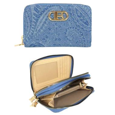 Portafoglio donna in jeans motivo paisley linea Magby Laura Biagiotti