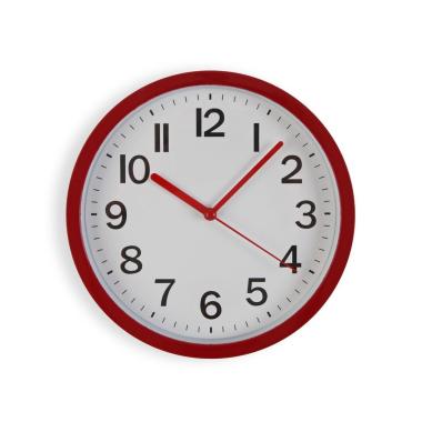 Orologio da parete in plastica rosso movimento silenzioso 22 cm