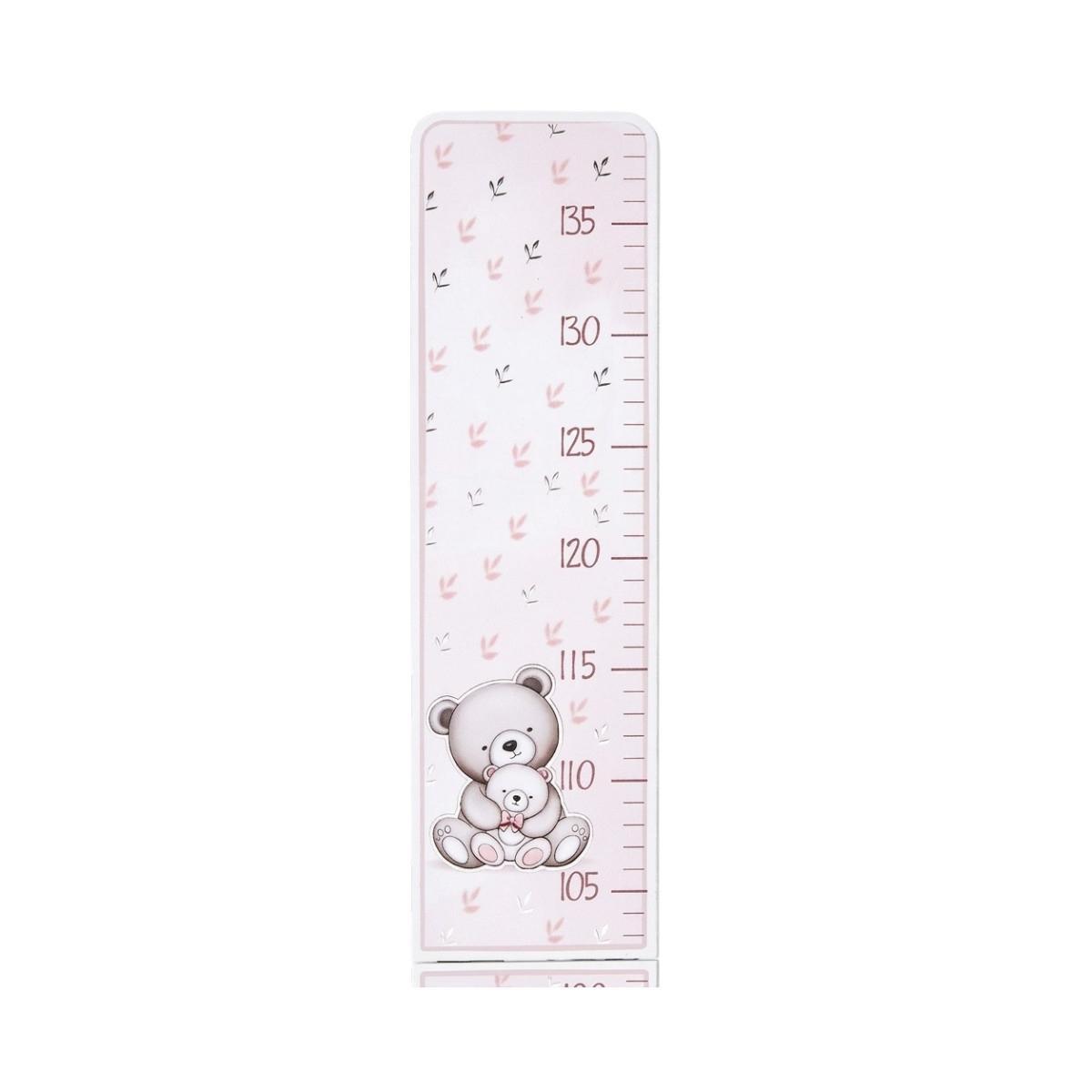 Metro in legno orsetti rosa 76x11 cm Valenti