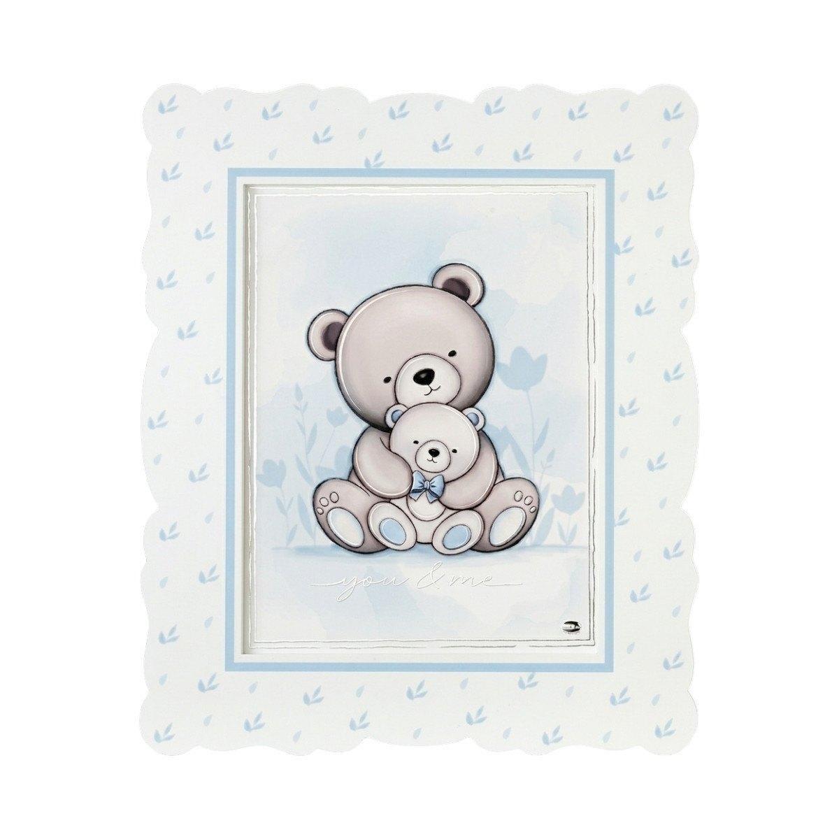 Quadro orsetti celeste 48x56,5 cm Valenti