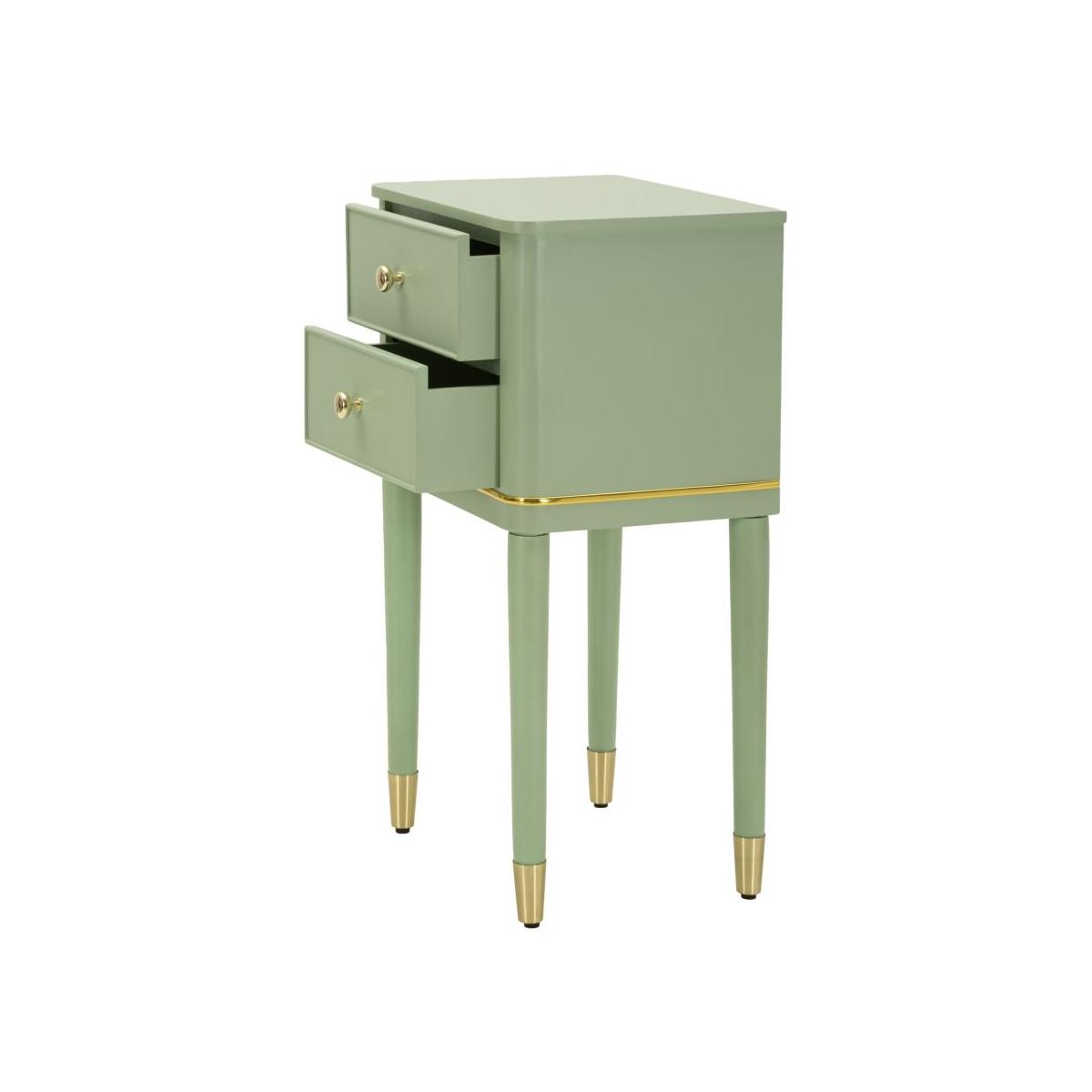 Comodino camille verde cm 40x30x71