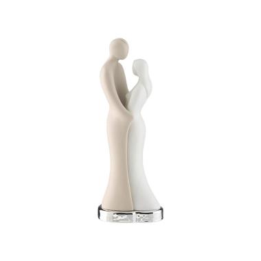 Coppia innamorati base argento h.18 cm Valenti