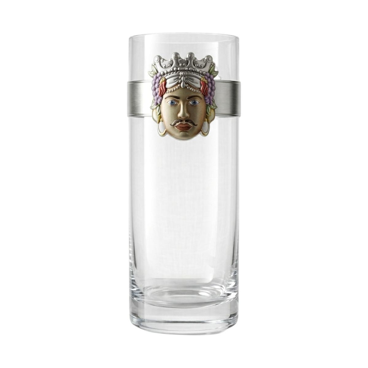 Vaso in vetro con fascia I Mori h.35 cm Valenti