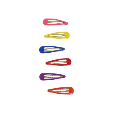 Fermaglio clic clac per capelli 5 cm smaltato colori assortiti