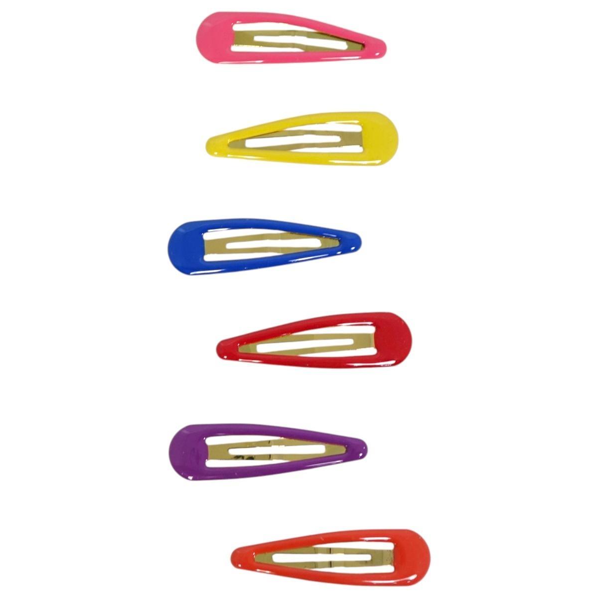 Fermaglio clic clac per capelli 7 cm smaltato colori assortiti