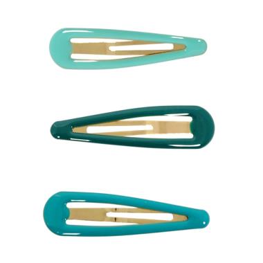 Fermaglio clic clac per capelli 6 cm smaltato toni del verde