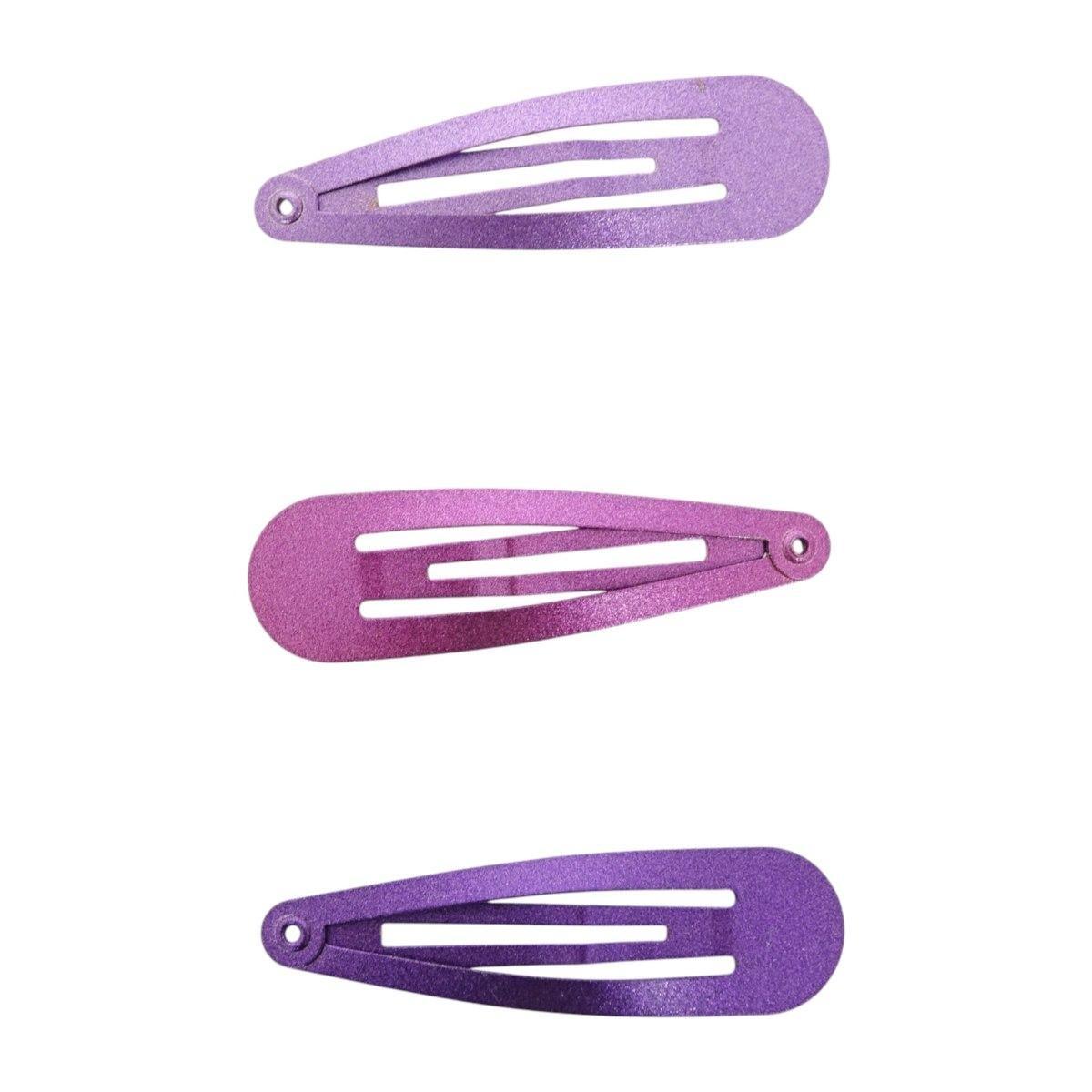 Fermaglio clic clac per capelli 5 cm toni del viola