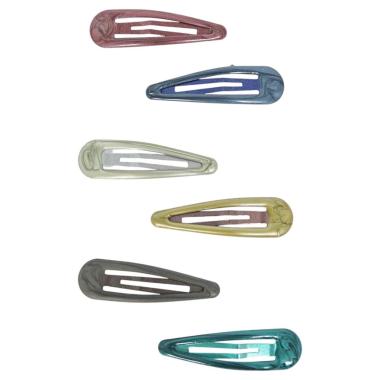 Fermaglio clic clac per capelli 5 cm smaltato tinta unita