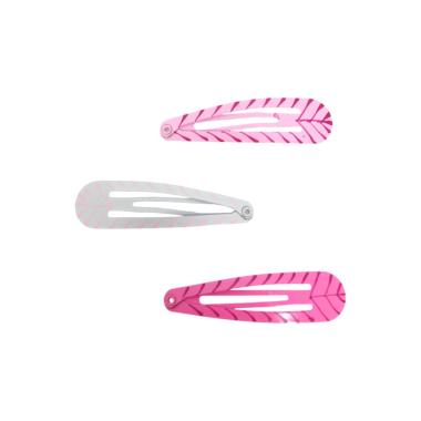 Fermaglio clic clac per capelli in metallo 4 cm toni del rosa