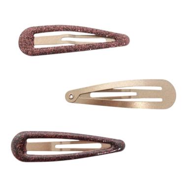 Fermaglio clic clac per capelli 6 cm toni moro