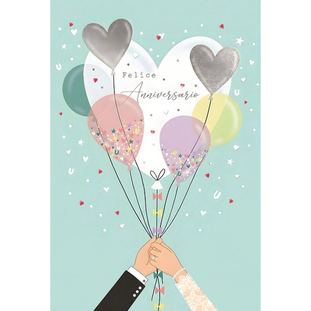 Biglietto auguri felice anniersario