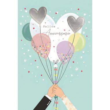 Biglietto auguri felice anniersario