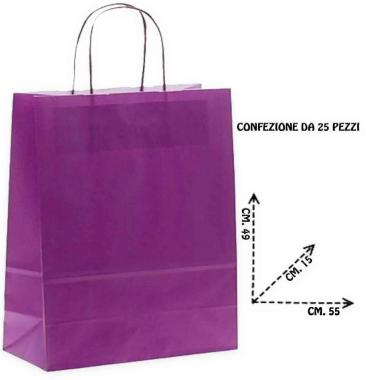 Shopper in carta h.49 x l.55 x p.15 colore viola