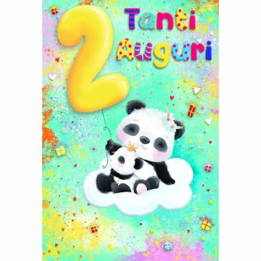 Biglietto auguri 2 soggetti bimbi 2/3 anni