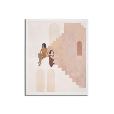 Dipinto su tela lady -b- cm 80x3,7x100