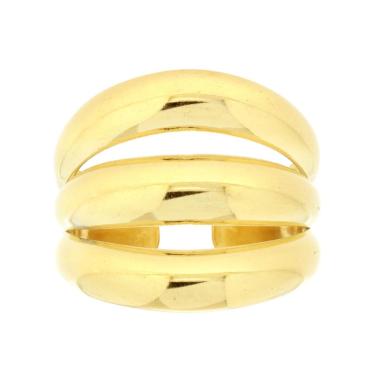 Anello Tripla Fascia in ACCIAIO colore Oro