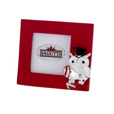 Miniportafoto rosso 5x5 gufo con libro