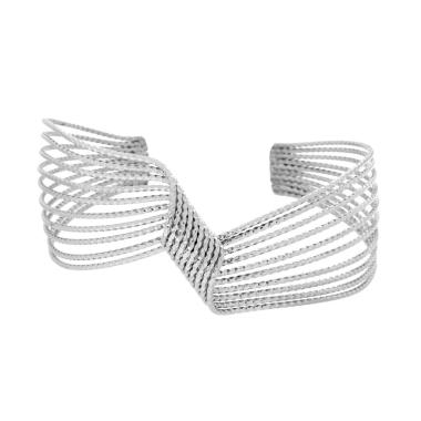 Bracciale Rigido modello Schiava Fascia Multifilo Nastro in ACCIAIO