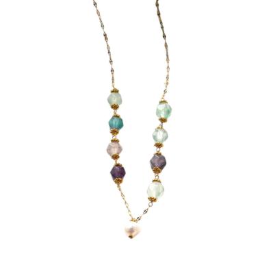Collana donna in perle di fiume e pietre dure