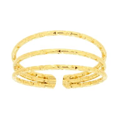 Anello Multifilo Diamantato in ACCIAIO colore Oro<BR>