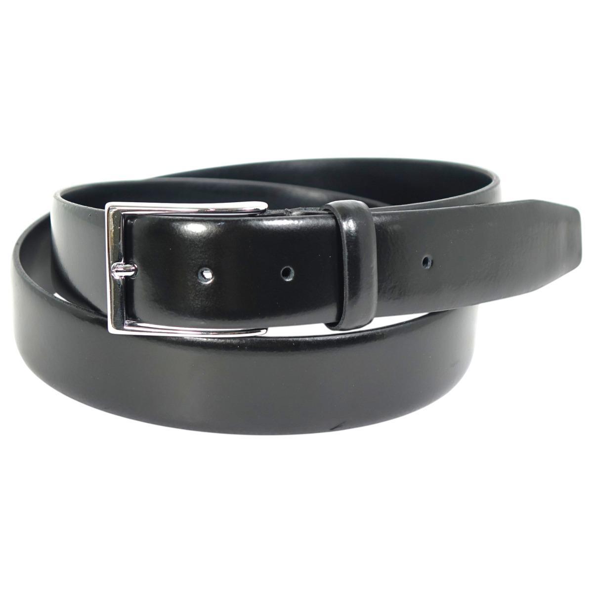 Cintura uomo tinta unita in vera pelle abrasivata Made in Italy<BR>