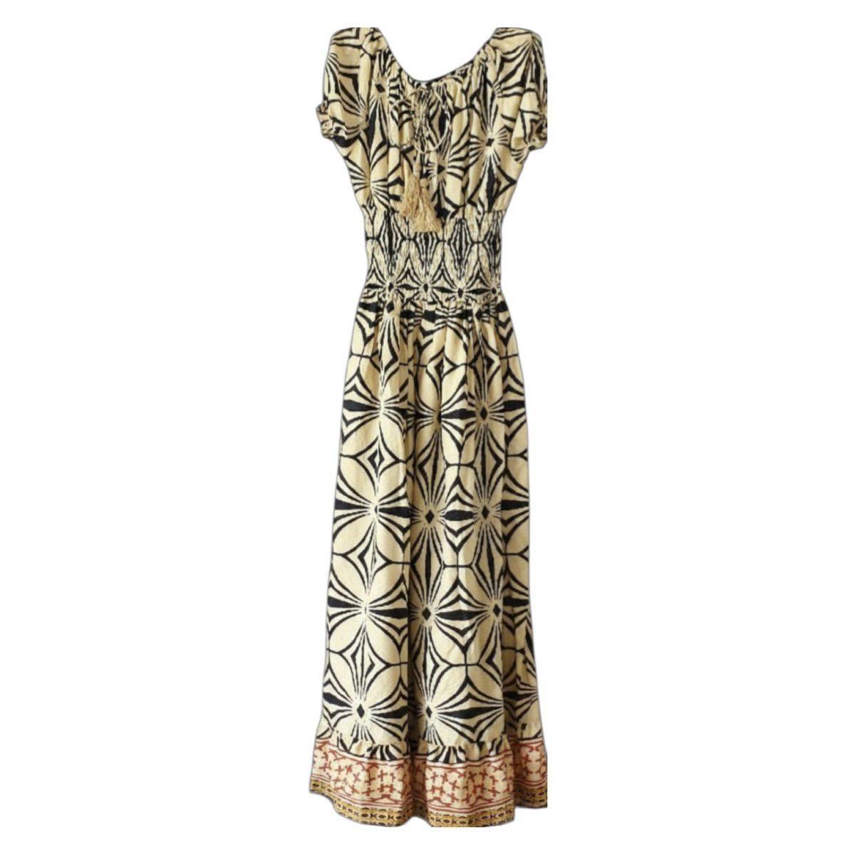 Copricostume lungo donna in cotone fantasia etnic chic Twiggy
