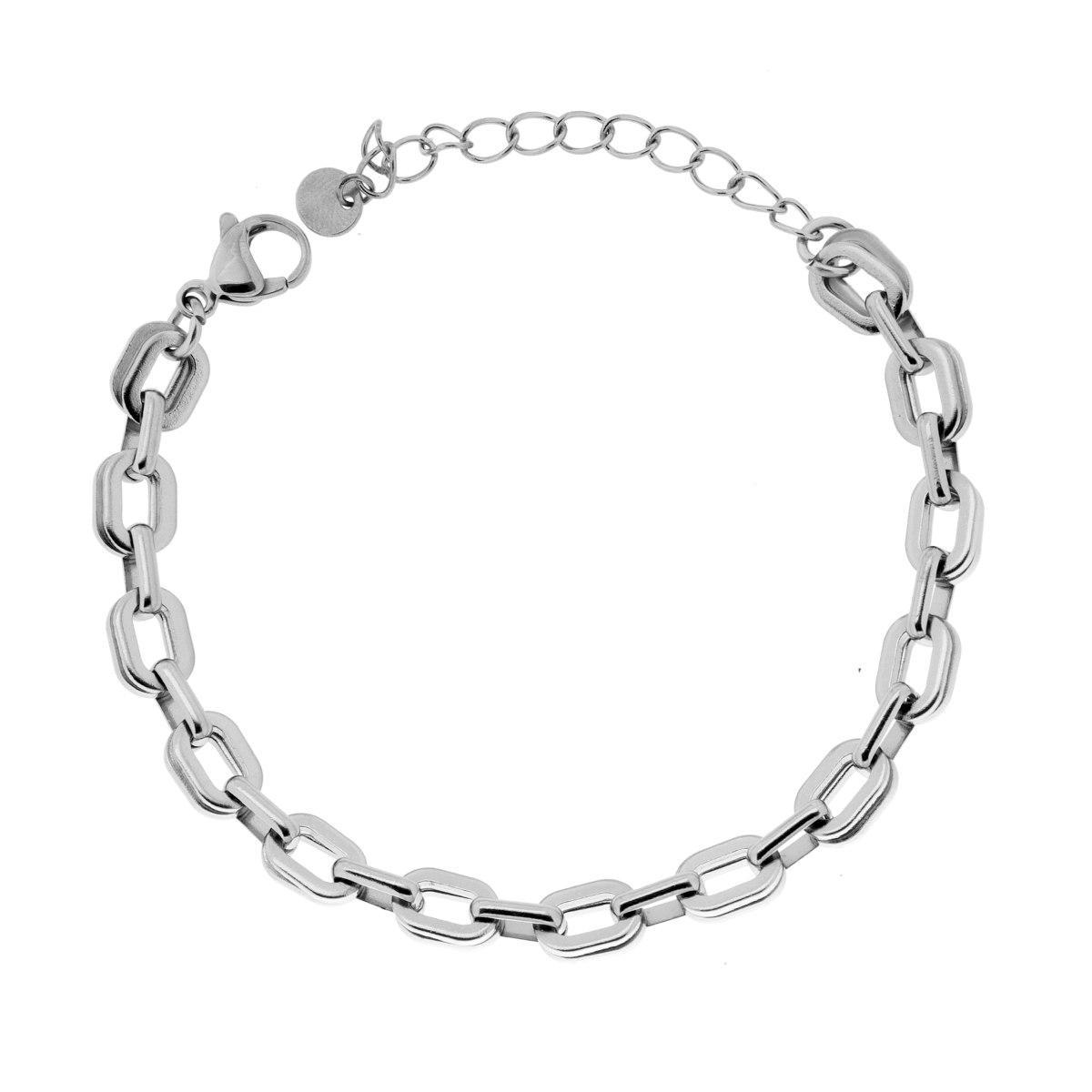 Bracciale Catena Forzatina Multimaglia in ACCIAIO
