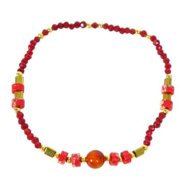 Bracciale donna con pietre in agata rossa
