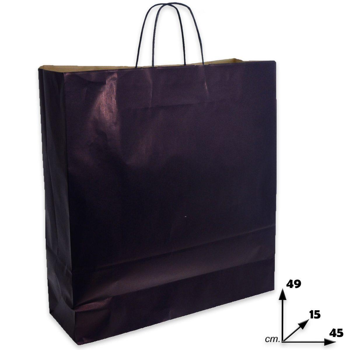 Shopper in carta h.49 x l.45 x p.15 cm colore eco blu