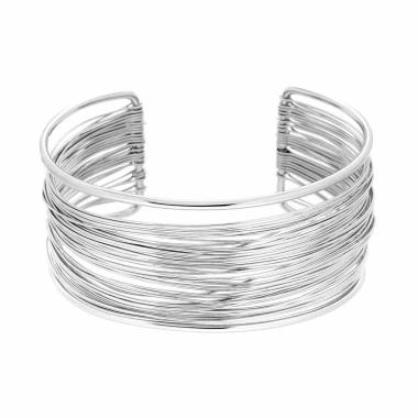 Bracciale Rigido Multifilo modello Schiava in ACCIAIO <BR>