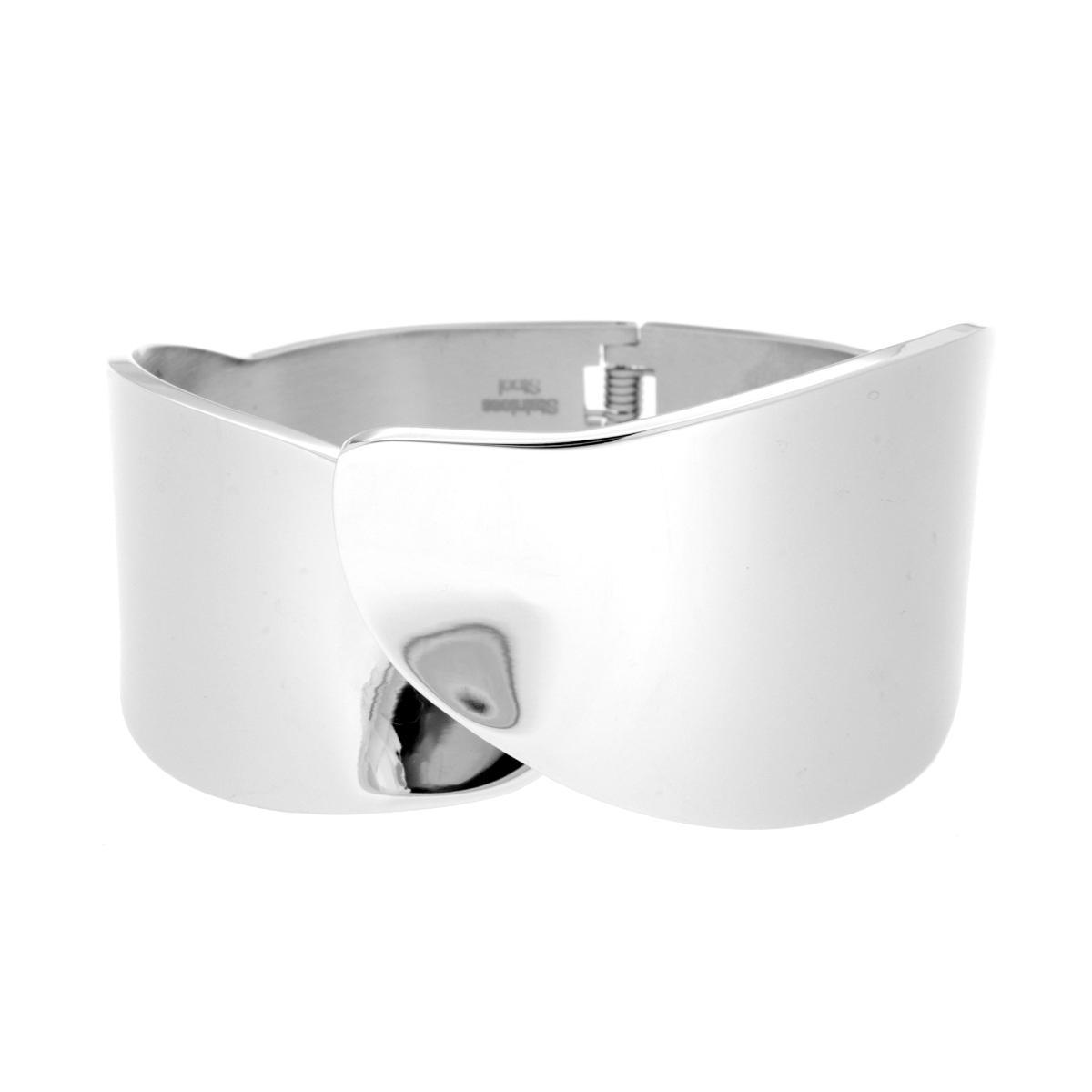 Bracciale Rigido modello Schiava Fascia avvolgente in ACCIAIO <BR>