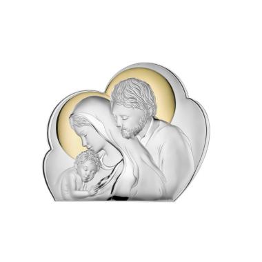 Sacra famiglia 10,7x8,7 oro sagomata
