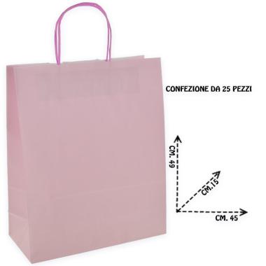 Shopper carta h49 x l45 x p15 cm colore rosa