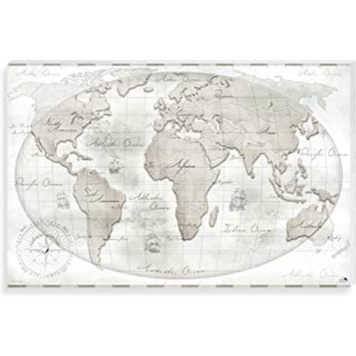 Pannello planisfero 80x52 cm