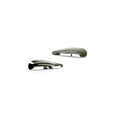 Fermaglio clic clac per capelli 5 cm argentato
