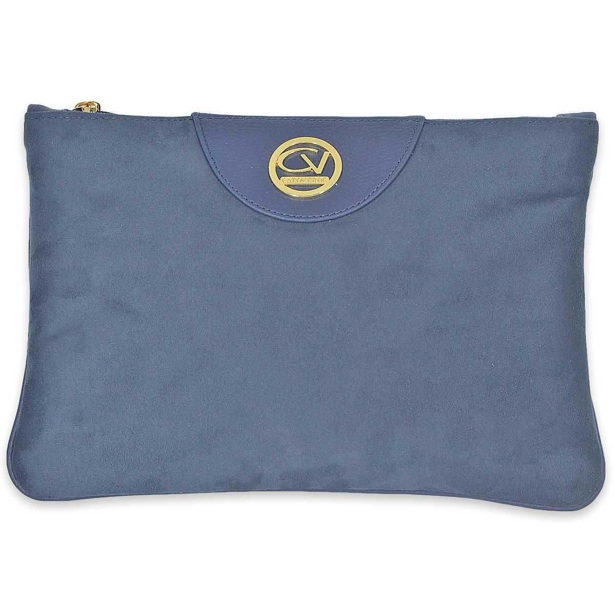 Borsetta donna piatta in camoscio Capoverde Made in Italy