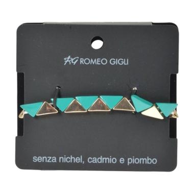 Bracciale donna elasticizzato desgin geometrico turchese Romeo Gigli