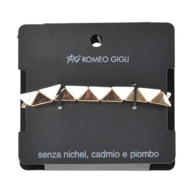 Bracciale donna elasticizzato design geometrico bianco Romeo Gigli