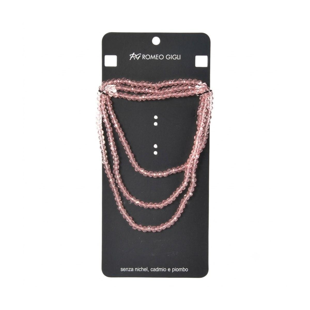 Collana donna lunga con pietre rosa Romeo Gigli